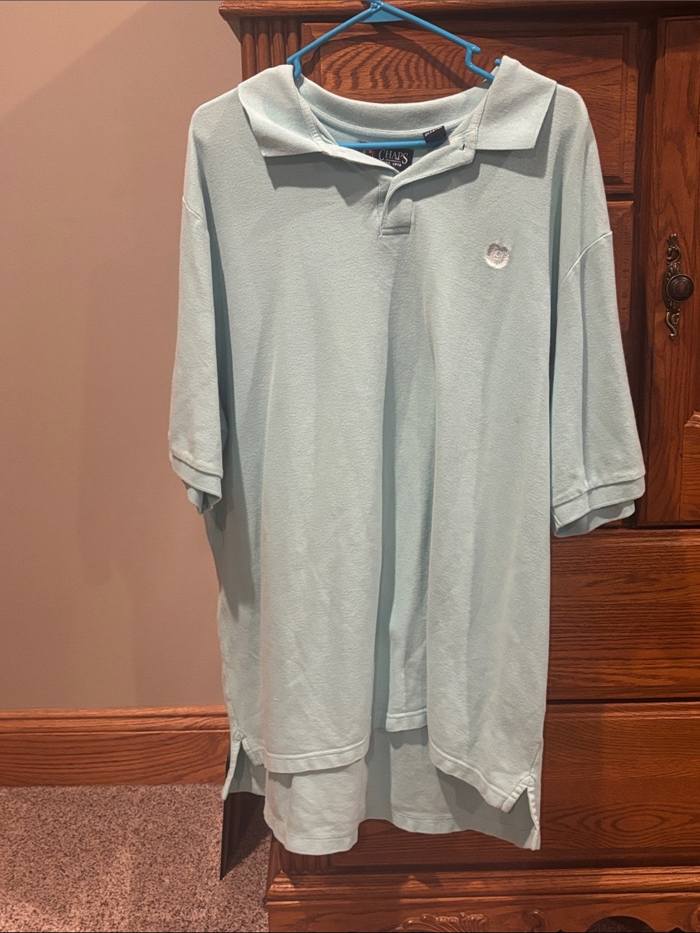 Chaps Pale Blue Short Sleeve Polo